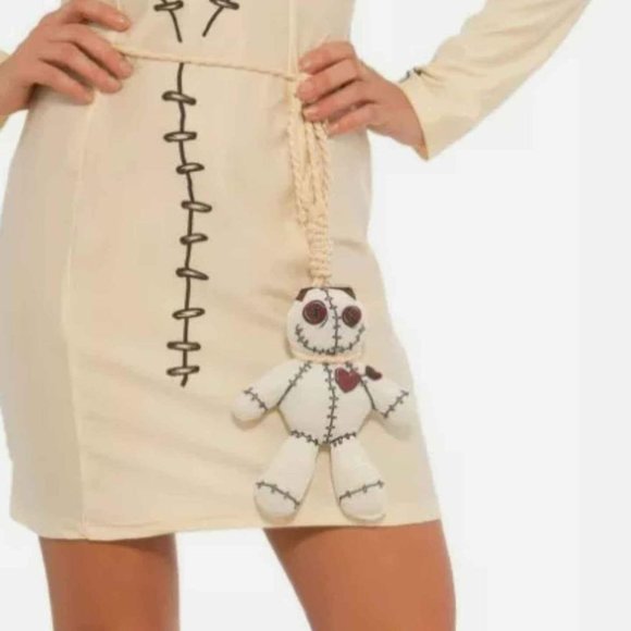 ๐ Size Small Sexy Voodoo Doll Halloween Costume Dress new Womens - Picture 2 of 2